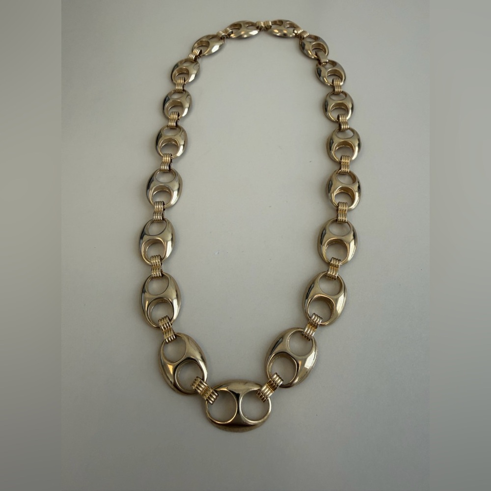 Polished Gold Tone Link Necklace - Women Jewelry